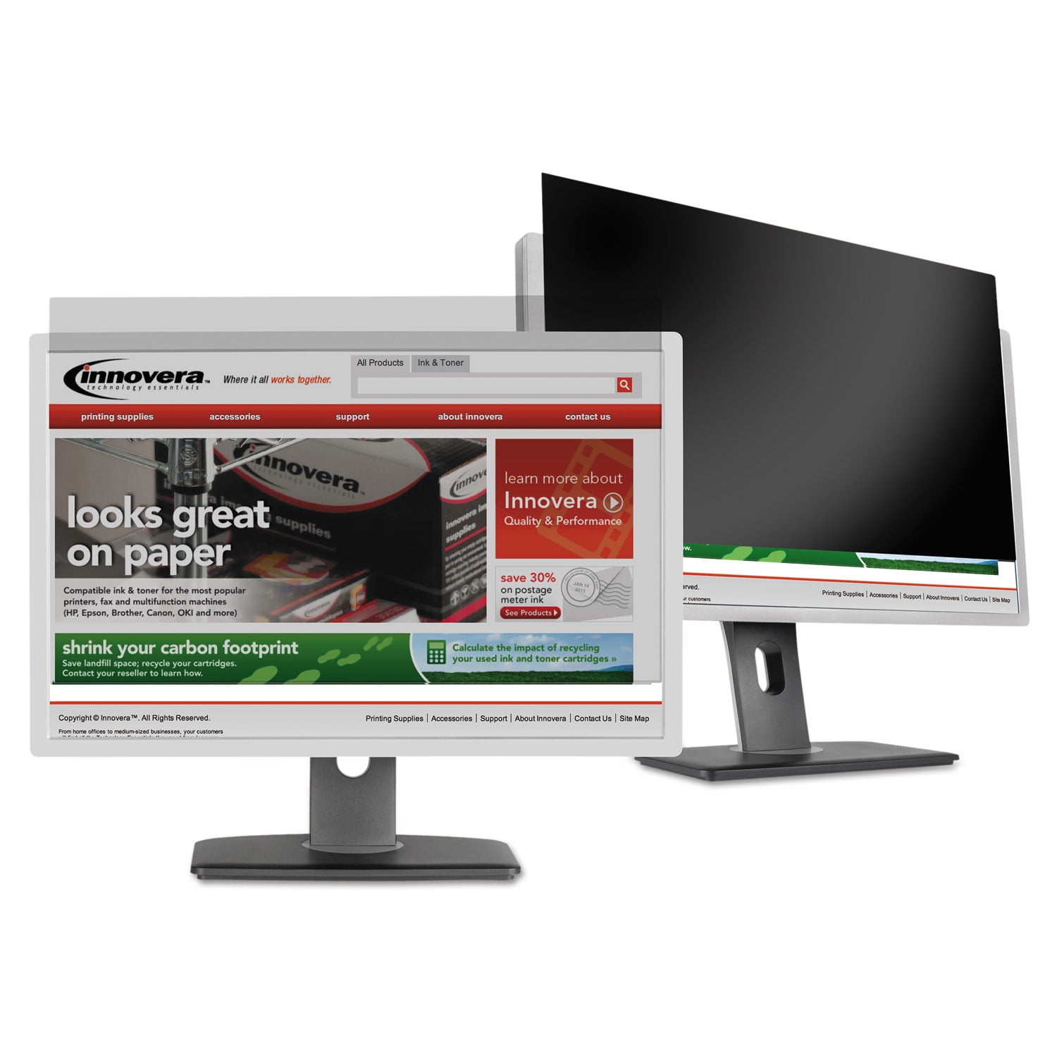 Innovera IVRBLF215W 16:9 Aspect Ratio Blackout Privacy Filter for 21.5 in. Widescreen LCD Monitor