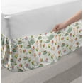 thumbnail image 2 of Tea Party Bed Skirt, Cupcakes Rose Flowers Muffin Pattern on Polka Dots Background, Elastic Bedskirt Dust Ruffle Wrap Around for Bedding Decor, 4 Sizes, Multicolor, by Ambesonne, 2 of 2