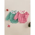 thumbnail image 3 of My Frist Christmas Baby Girl Outfit Newborn Christmas Tree Smocked Bubble Romper 0 3 6 12 18 Months Cute Christmas Clothes, 3 of 8