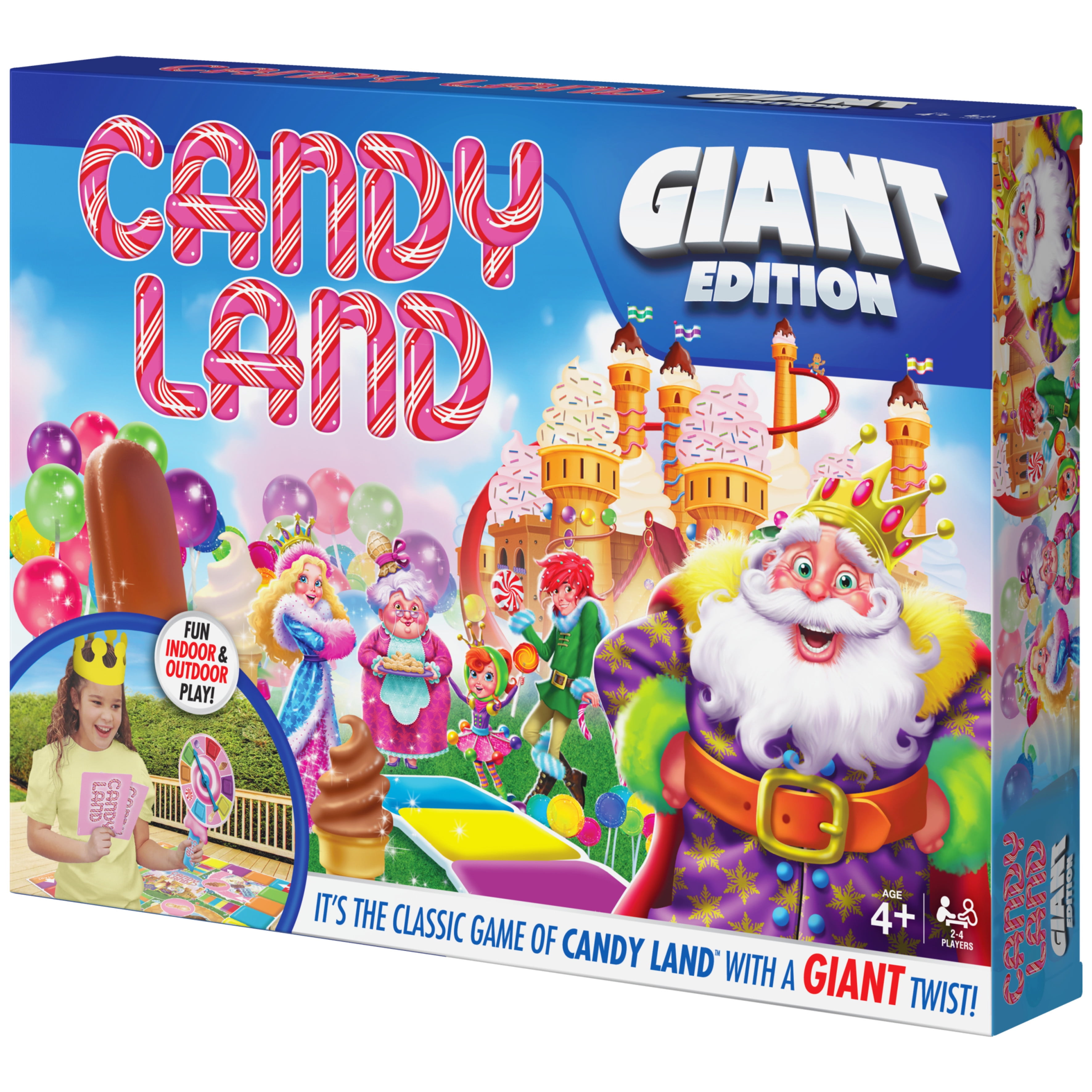 Giant Candy Land Classic Retro Party Board Game Indoor/Outdoor with Big  Oversized Gameboard Summer Toy for Preschoolers, Kids, & Families Ages 4  and up - Walmart.com