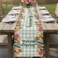 thumbnail image 4 of Spring Flowers Table Runner 70 Inches, Seasonal Botanical Garden Florals Plaid Bed Runner Dresser Scarves Tabletop for Indoor Outdoor Parties/Ceremony/Banquet, 13" x 70", 4 of 9