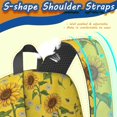 thumbnail image 5 of Sunflower and Bee Yellow Pattern 17" Waterproof Oxford School Backpacks for Teens, S-Shape Padded Straps, for School, Travel, Hiking, Camping, 5 of 5