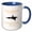 Blue/White, variant on 3drose, Washington Territory Marine Mammal the Orca, 11oz Two-tone Black Mug