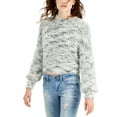 thumbnail image 1 of Freshman Juniors’ Eyelash Yarn Sweater, White Spacedye, Medium, 1 of 3