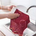 thumbnail image 6 of Sikiie Abstract Red Marble Waffle Weave Kitchen Dish Cloth,Super Absorbent Kitchen Dish Towels 16*26 Inches for Dish Rags Washing Dishes, Drying Dishes, 6 of 7