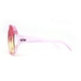 thumbnail image 3 of Womens Extra Oversized Round Designer Fashion Exposed Lens Butterfly Sunglasses Pink Pink Yellow, 3 of 4