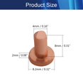 thumbnail image 2 of HUGFEGWE Flat Head Solid Copper Rivets Nuts Copper Flat Head Semi-Tubular Rivets for Household Automobile Industry Brass Tone 4x8mm 50PCS CJB91-25876, 2 of 7