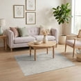 thumbnail image 3 of ODIKA 4'x6' Ivory Abstract Flowing Motif Washable Area Rug Contemporary Geometric Shapes with Scattered Dot Non-Slip, Chair-Friendly, Flatwoven for Home Office, Under Desk, 3 of 7