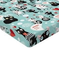 thumbnail image 2 of Ambesonne Cat Fitted Sheet, Kitties Love Daydreaming, Twin Size, Multicolor, 2 of 3