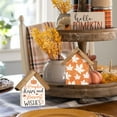 thumbnail image 6 of Set of 2 Fall Decorations for Home, Wooden Pumpkin Harvest Sign, Orange Autumn Thanksgiving Decorative Signage Indoor Table Shelf Mantel Tiered Tray Desk Rustic Farmhouse Home Decorations, 6 of 7