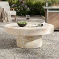 thumbnail image 5 of Modway Alora 34" Round Solid Concrete Coffee Table in Honey Onyx, 5 of 10