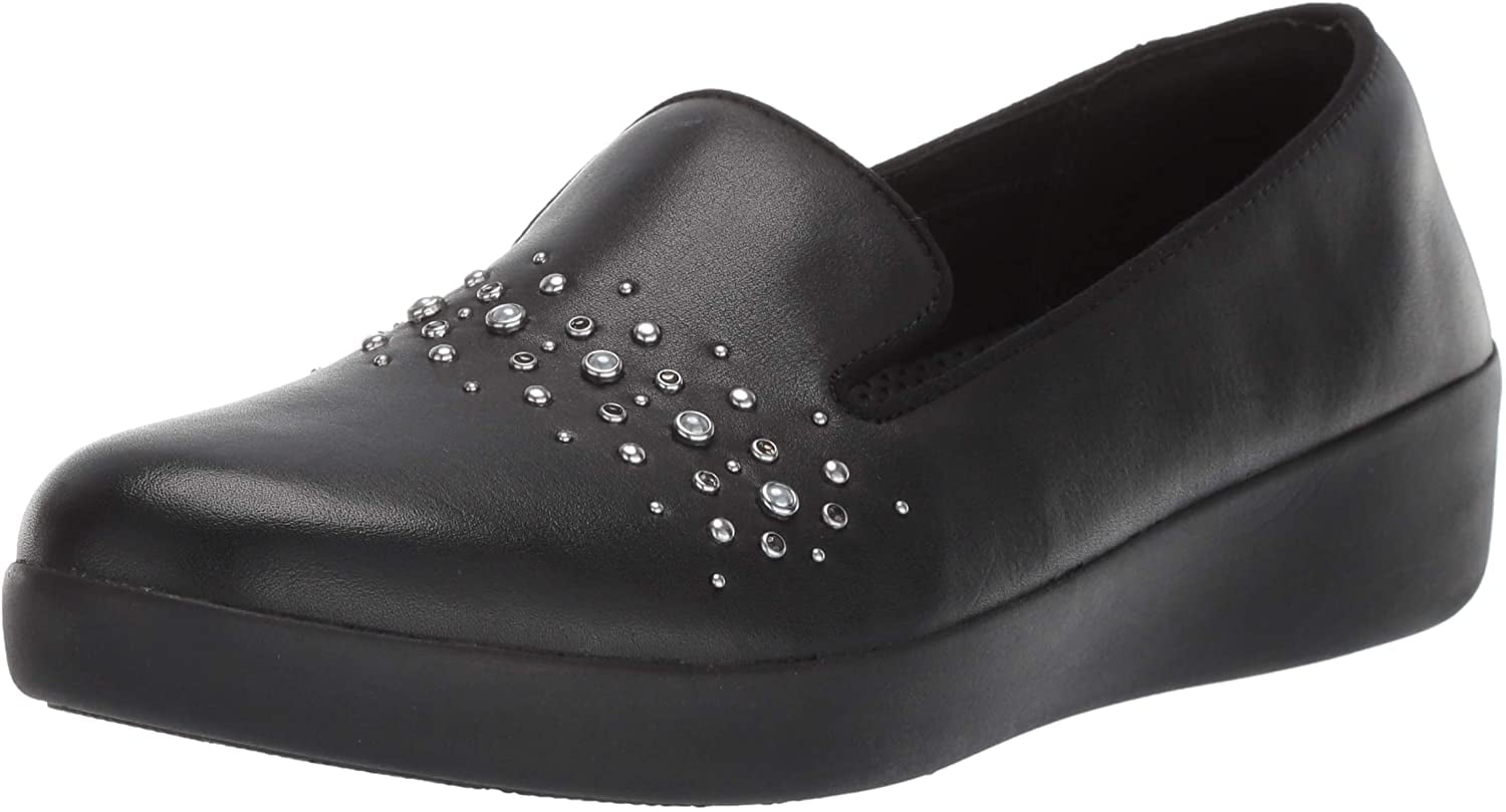 audrey pearl stud loafers