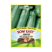 Ferry-Morse Squash Dark Green SOW Easy Seeds Vegetable Plant Seeds Packet - Seed Gardening, Full Sunlight