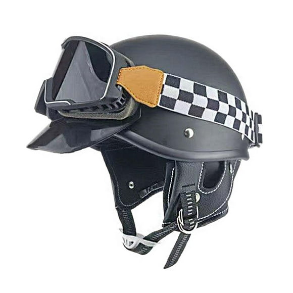 Casco de cicleta perfecl cara abierta media cara retro con gafas