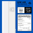 thumbnail image 3 of Inlight 24-inch Hardwired Only 3 Color LED Under Cabinet Lighting, 3000K/4000K/5000K, Matte White Finished, IN-0201-13-WH-345K, 3 of 9