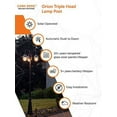 thumbnail image 6 of Orion Triple Head Lamp Post - Black, 6 of 8