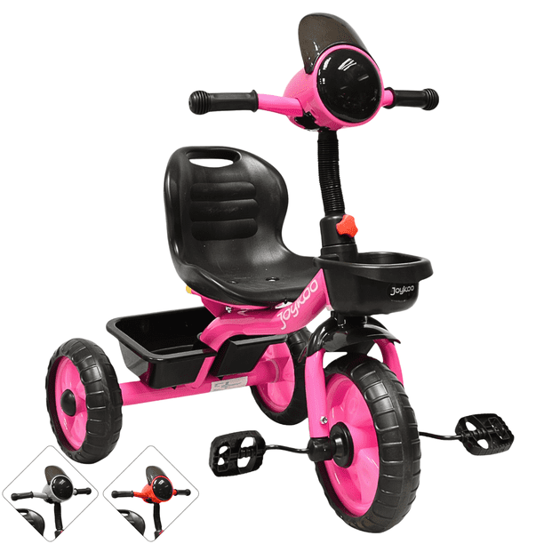 Triciclo para Niños Torreta con Luz y Sonido Ruedas de Eva Apto a partir de 2 Años Soporta hasta 20 kg - Rosa
