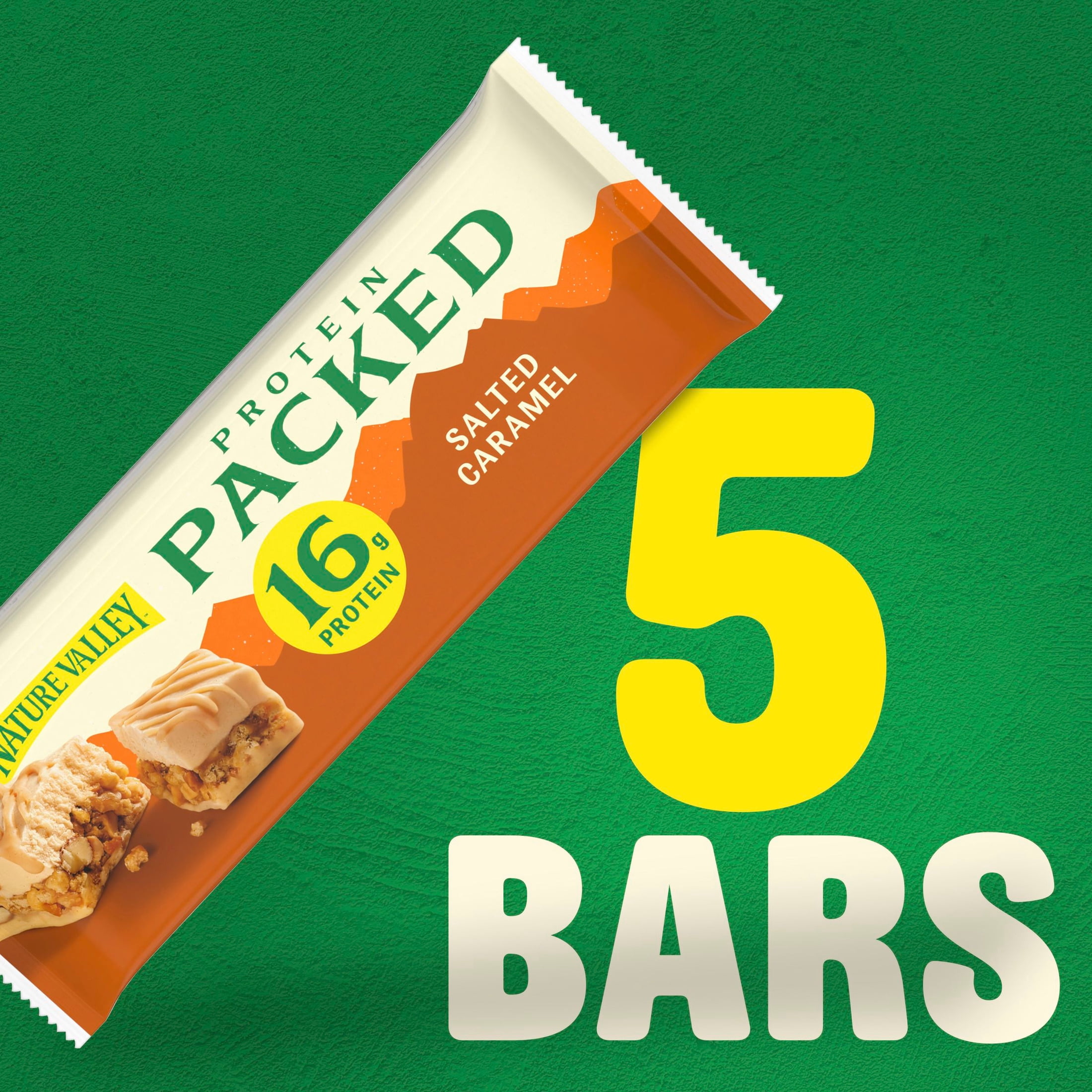 Nature Valley Protein Packed Salted Caramel Bars, 16g Protei