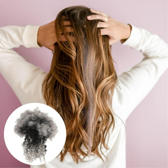 HEMOTON  African Bubble Ponytail Hair Extensions for Braiding Clips Woman