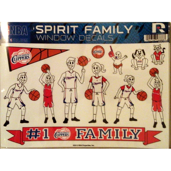 NBA Los Angeles Clippers Family Decals Sheet