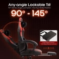 thumbnail image 4 of GOOSEA Gaming Chair with Shiatsu Massage for Neck, Lumbar Support, Ergonomic High Back Recliner for Home Office, Adjustable Height Computer Desk Chair with Premium Comfort Design, Red, 4 of 7