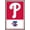 Barnwood Framed Version, variant on MLB Philadelphia Phillies - Logo 22 Wall Poster, 14.725" x 22.375" Framed