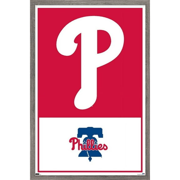 MLB Philadelphia Phillies - Logo 22 Wall Poster, 14.725" x 22.375" Framed