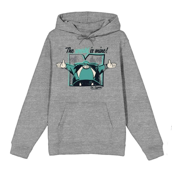 Sonic The Hedgehog Dr. Eggman Men's Athletic Heather Sweatshirt-XL