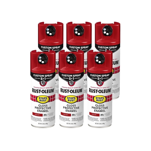 Rust-Oleum Custom Spray 5-in-1 Gloss Regal Red Spray Paint 12 oz (Case of 6)