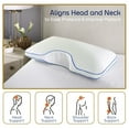 thumbnail image 4 of Nestl Side Sleeper Molded Gel Memory Foam Pillow – 36 x 20 In. Reversible, Tencel-Covered, Perfect for a Side Sleeper, Firm Cooling on 1 Side, Softer on the Other -King, 4 of 7