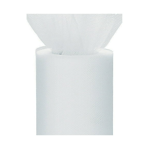 3"Wide White Tulle Fabric - 25 Yards
