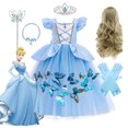 thumbnail image 2 of Vestido de princesa de Disney para niñas, traje de Cenicienta de Halloween con lazo de lentejuelas, traje de fiesta de cumpleaños, vestido de baile elegante de 2 a 10T, 2 of 5