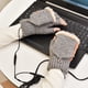 thumbnail image 2 of Guantes calefactables USB (azul marino), guantes calefactables de punto, manopla lavable con 3 temperaturas ajustables para ordenador, esquí, senderismo, guantes calefactables eléctricos, 2 of 5
