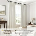 thumbnail image 5 of Pinch Pleated 100% Blackout Linen Curtains 78 Inches Long 2 Panels Set Thermal Insulated Natural Linen Pinch Pleat Curtains for Bedroom Dining Room Neutral Cream Pleat Drapes with Hooks Rings 40x78, 5 of 9