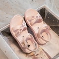 thumbnail image 7 of Rumantou Kids Summer Sandals Girls Dress Shoes Girls Sandals Cute Open Toe Breathable Summer Strappy Sandals for Girls(Toddler/Little Kid/Big Kid) for 12.5,Pink, 7 of 7