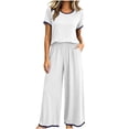 thumbnail image 4 of Nugftut Womens Pajama Set Short Sleeve Long Pants 2 Piece Summer Fall Lounge Soft Comfy Pjs Set Sleepwear, 4 of 5
