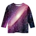 thumbnail image 3 of ZTKWD Boys Girls Tie Dye Shirt 3D Graphic Casual Crewneck 3/4 Sleeve Tops Tees for Kids 6-16 Years, 3 of 4