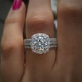 thumbnail image 4 of KDSJSXW Gold Rings That Don'T Tarnish Shiny Full Diamond Gemstone Ring Cubic Zirconia Rings Cz Diamond Multi Ring Engagement Wedding Band Ring for Women Wedding Band Rubber Rings Women (White,10), 4 of 5
