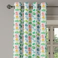 thumbnail image 2 of Ambesonne Jurassic Grommet Curtain, Dinosaur Wild Beast, 50" x 72", Green Turquoise Marigold, 2 of 6