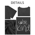 thumbnail image 4 of XCHQRTI Be Kind Womens Shirt Plus Size Graphic Tees Short Sleeve V Neck Summer Casual T Shirt, 4 of 8