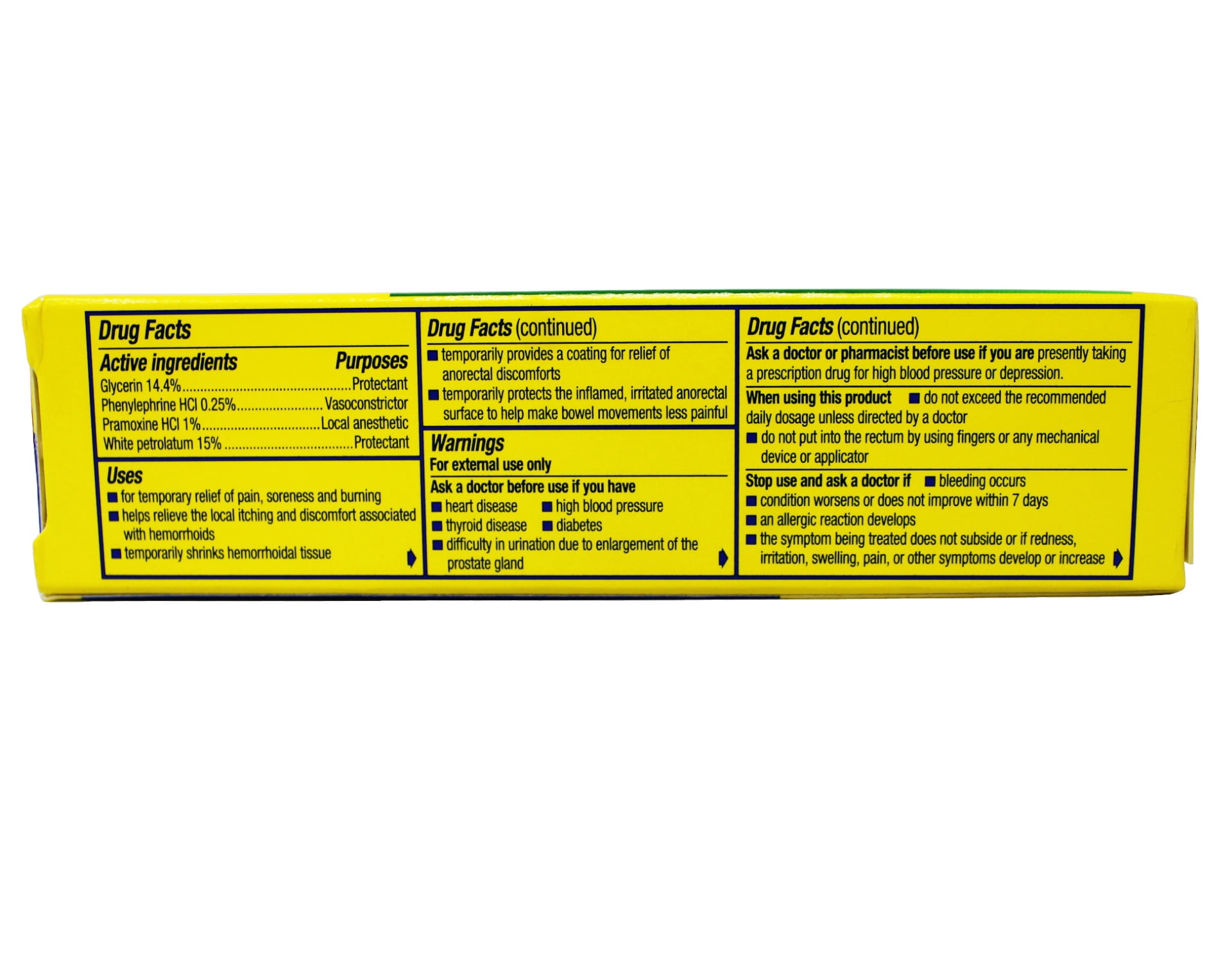 Preparation H 0.9 Oz Hemorrhoidal Cream Multi Symptom Pain Relief (Pack of 3)
