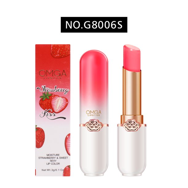 Bálsamo labial de Color melocotón, lápiz labial de cristal que cambia de temperatura, hidratante, duradero, brillo de labios, maquillaje, cuidado de labios, cosmético de reparación