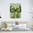 thumbnail image 5 of RKSupls Vertical Tapestry Wall Hanging, Green Plaid Satin Bow Tapestry Wall Decor for Bedroom, Dorm Room, Living Room, Apartment, College Dorm Home Decor, 5 of 5