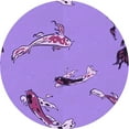 thumbnail image 1 of Ahgly Company Machine Washable Indoor Round Transitional Bright Lilac Purple Area Rugs, 3' Round, 1 of 7