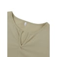 thumbnail image 3 of Mialoley 2Pcs Men's Sleepwear Set Solid Color Long Sleeve V-Neck Pullover Elastic Waist Pants, 3 of 8
