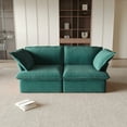 thumbnail image 3 of Sodrens Modular Sectional Sofa Couch,82.66" Velvet Loveseat Sofa,Minimalist Style Comfy Couch for Living Room Apartment,Green, 3 of 10
