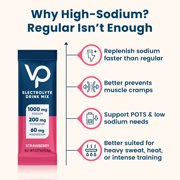 Venture Pal High Sodium Sugar Free Electrolytes Powder Packet - Hydration with Vitamin, Sodium & Potassium, Zero Calories, Vegan, Keto & Paleo Friendly 30 sticks