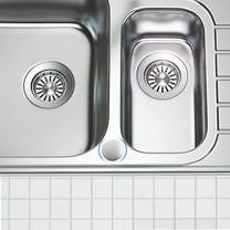 NICERIO Kitchen Sink Cover Stainless Steel Easy Install No Tools 2Pcs