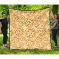 thumbnail image 1 of Pizza Theme Pattern Premium Quilt, 1 of 10