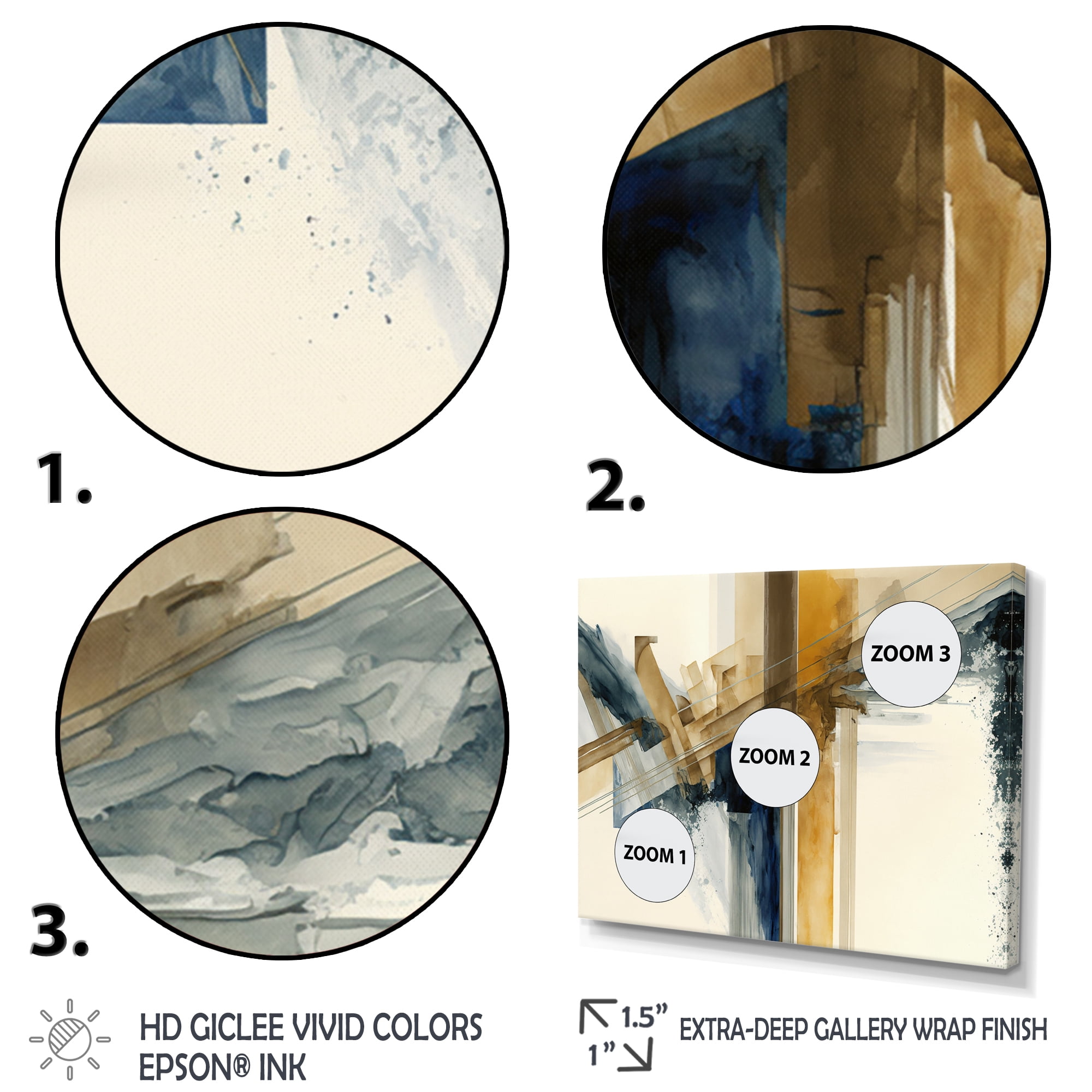 Designart Modern Watercolor Abstract II Canvas Wall Art